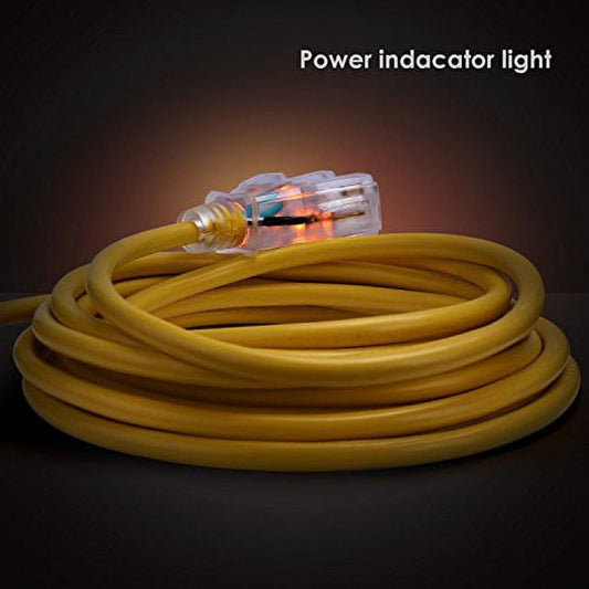 simbr extension cord 25ft yellow-15A125V 25FT/7.62m