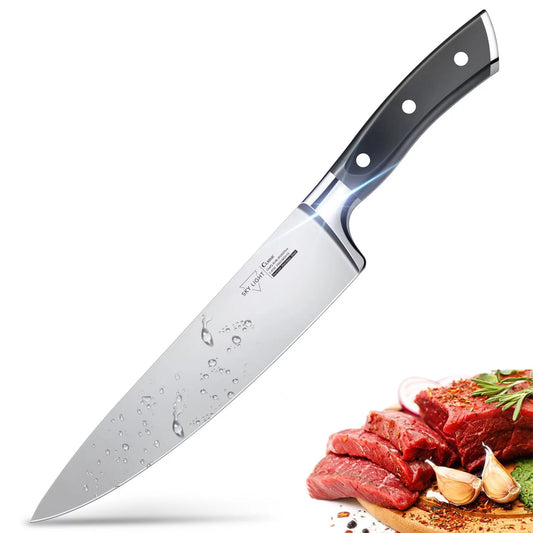 SKY LIGHT Chef Knife - 8-inch Professional Kitchen Knife German High Carbon Stainless Steel Chef's Knives with Ergonomic Handle and Gift Box