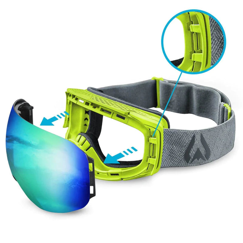 WILDHORN ROCA JUNIOR SNOW GOGGLES -CITRUS EMERALD