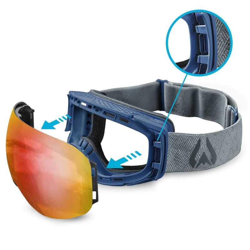 WILDHORN ROCA SNOW GOGGLES -MIDNIGHT BLUE BLAZE