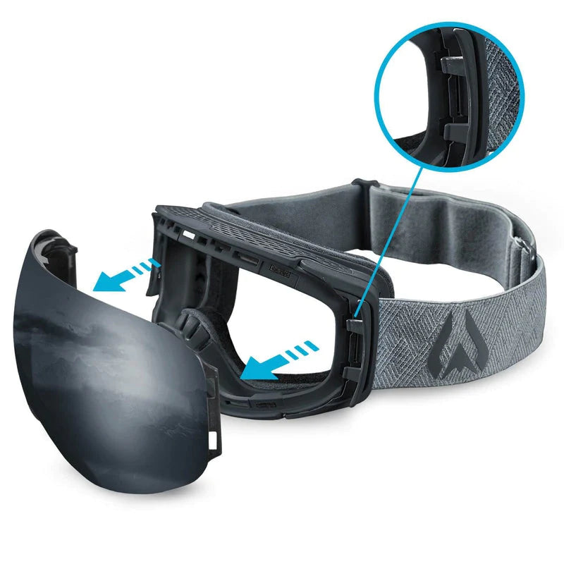 WILDHORN ROCA JUNIOR SNOW GOGGLES -STEALTH JET BLACK