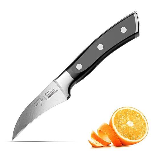 SKY LIGHT 2.75-inch Bird's Beak German High Carbon Stainless Steel Small Kitchen/Peeling Knife with Non Slip Ergonomic Grip 6253