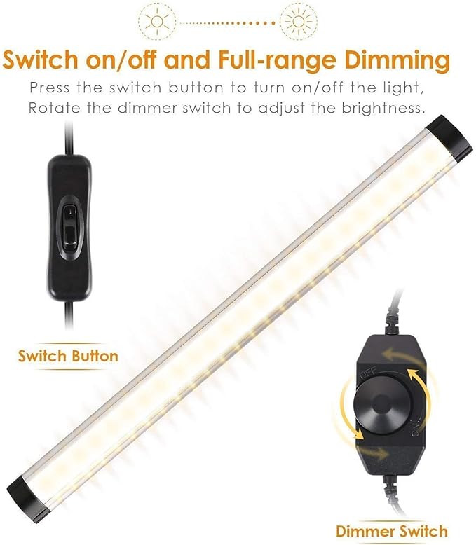 Albrillo LED Under Cabinet Lighting Dimmable, Counter Light Warm White (3000K) LL-LG25