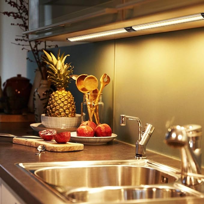 Albrillo LED Under Cabinet Lighting Dimmable, Counter Light Warm White (3000K) LL-LG25