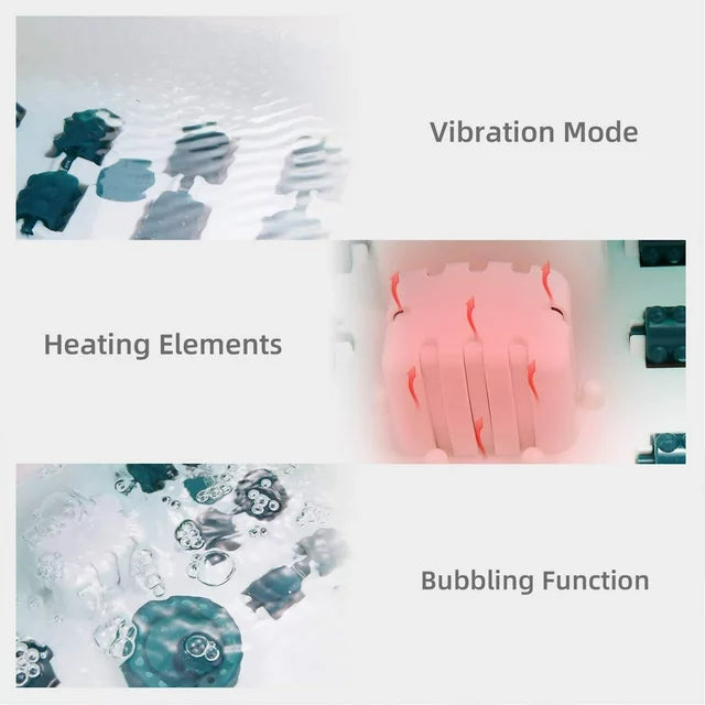 Foot Spa Bath Massager with Wireless Remote Control and 8 Automatic Shiatsu Massaging Rollers, Heating Temperature Control, Bubbles and Vibration for Home and Office Use