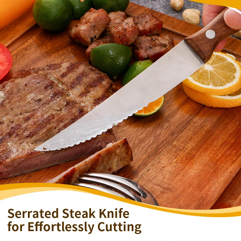 HITECLIFE Kitchen Knife Set with Block 14-Piece, Chef knife Set with Knife Sharpener