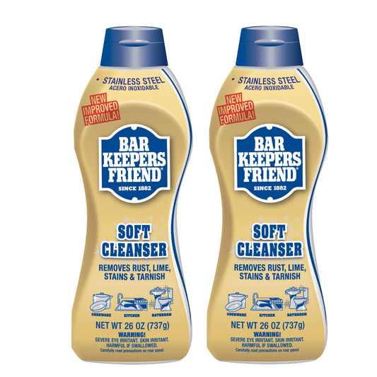 Bar Keepers Friend--26 OZ-Ounce Soft All-Purpose Cleaner, 2 Pack