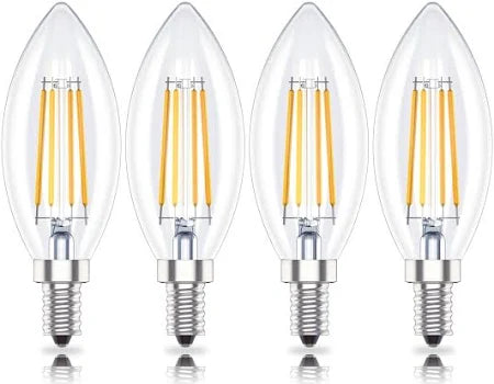 Albrillo E12 Bulb 4 Pcs Candelabra LED Bulbs, 4w 2700k Ll-lb8 Equivalent To 40w